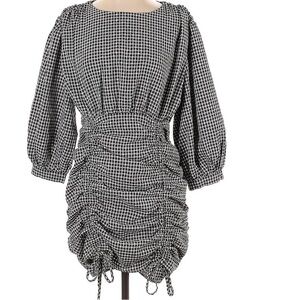 White room and Cactus Checkered Pattern. Rouching and zippered back.